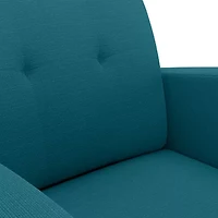 Kingston Mid-Century Modern Accent Armchair Linen with Legs an Espresso Finish