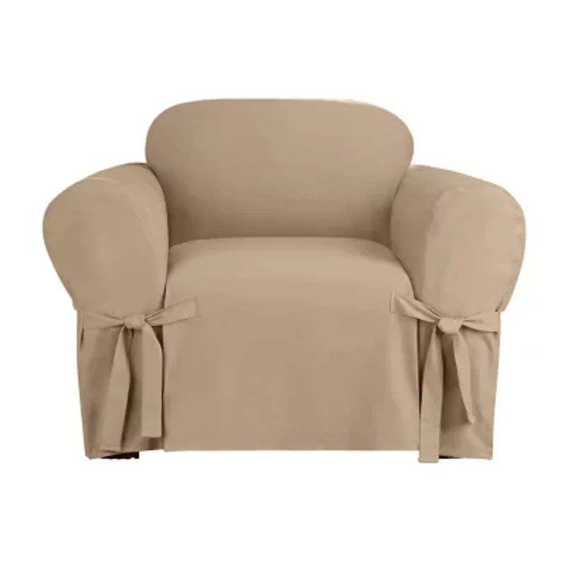 Sure Fit Heavy Weight Cotton Canvas Chair Slipcover