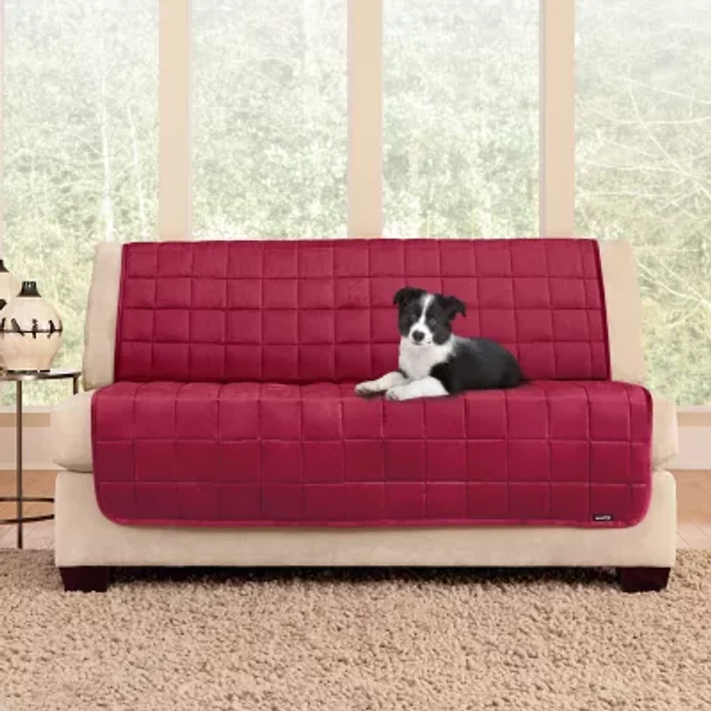 Sure Fit Deluxe Pet Armless Furniture Loveseat Protector