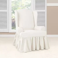 Sure Fit Essential Twill Wing Chair Slipcover