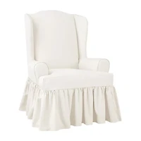 Sure Fit Essential Twill Wing Chair Slipcover