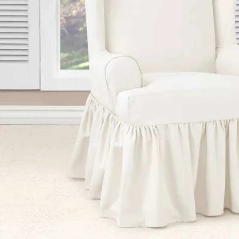 Sure Fit Essential Twill Wing Chair Slipcover