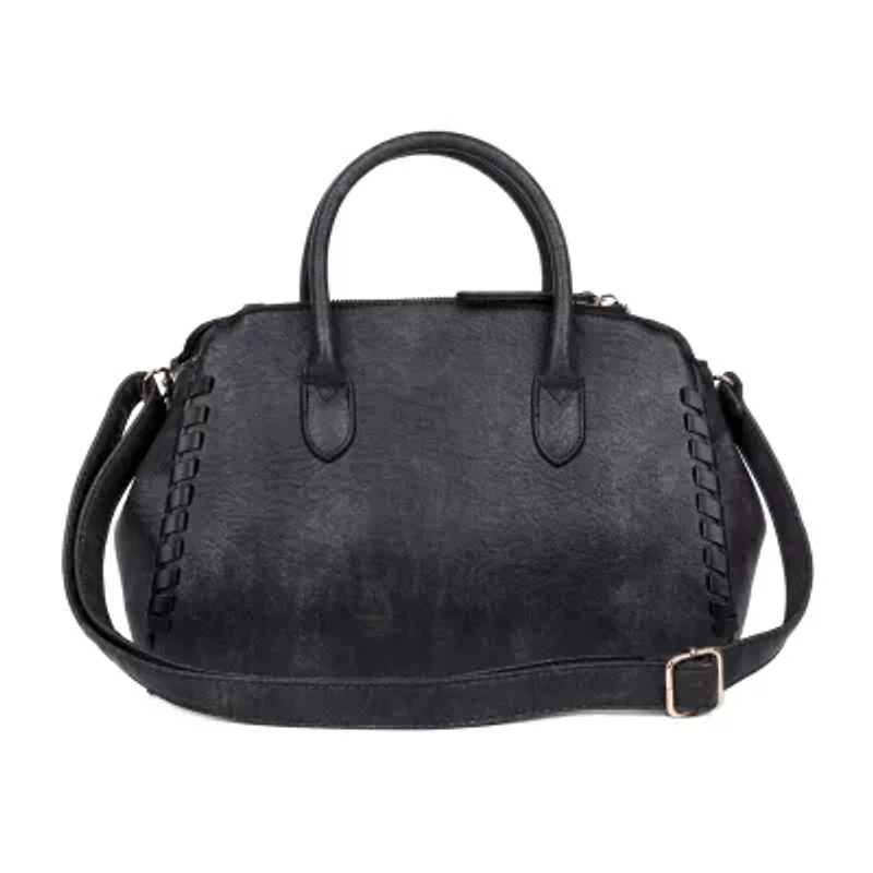 Julia Buxton Whip Stitch Satchel Messenger Bag