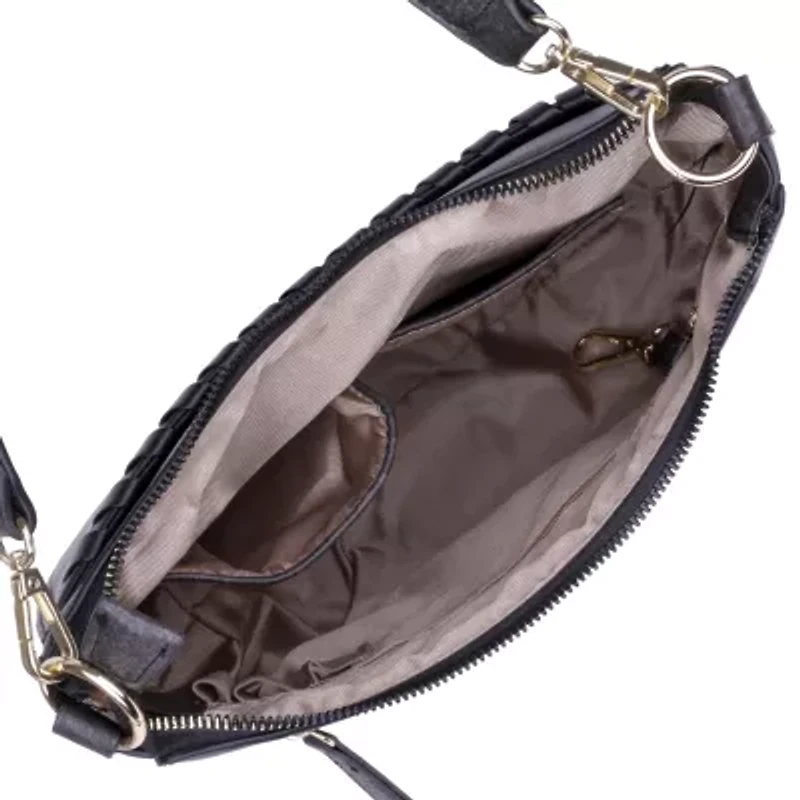 Julia Buxton Whip Stitch Crossbody Messenger Bag