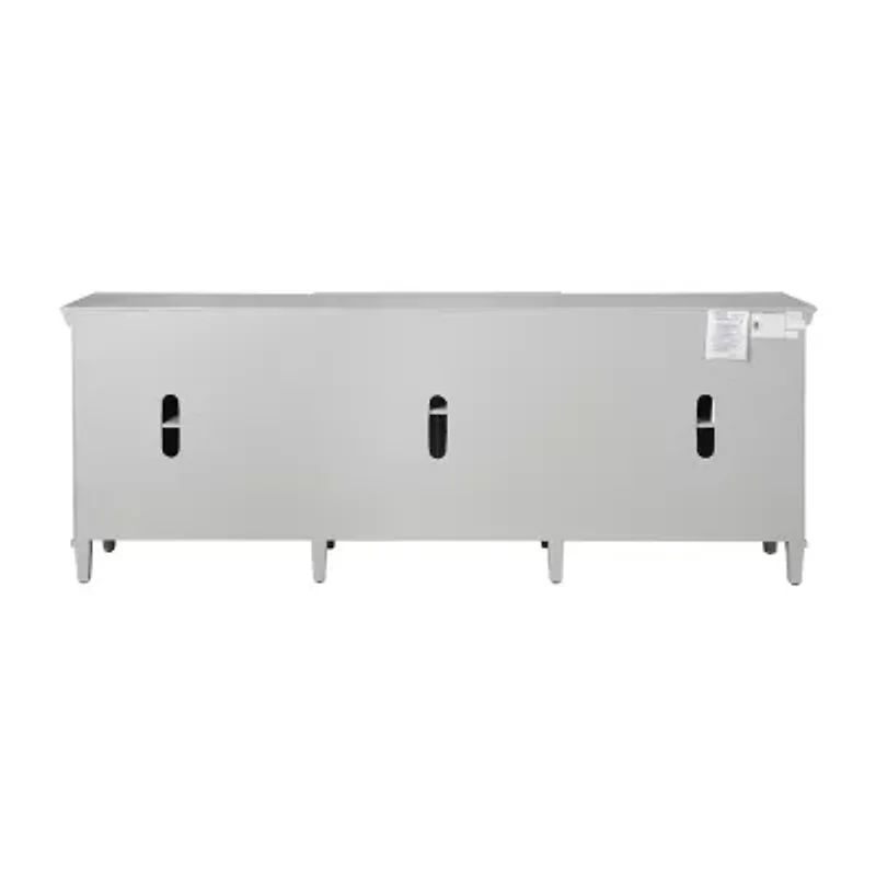Mirrored Accent Cabinet with 6 doors and Adjustable Shelves