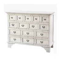Shabby Chic Apothecary Cabinet with 15 Drawers