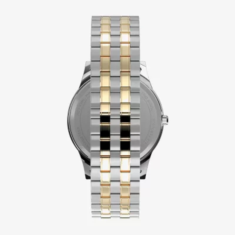 Timex® Mens Two-Tone Expansion Bracelet Watch