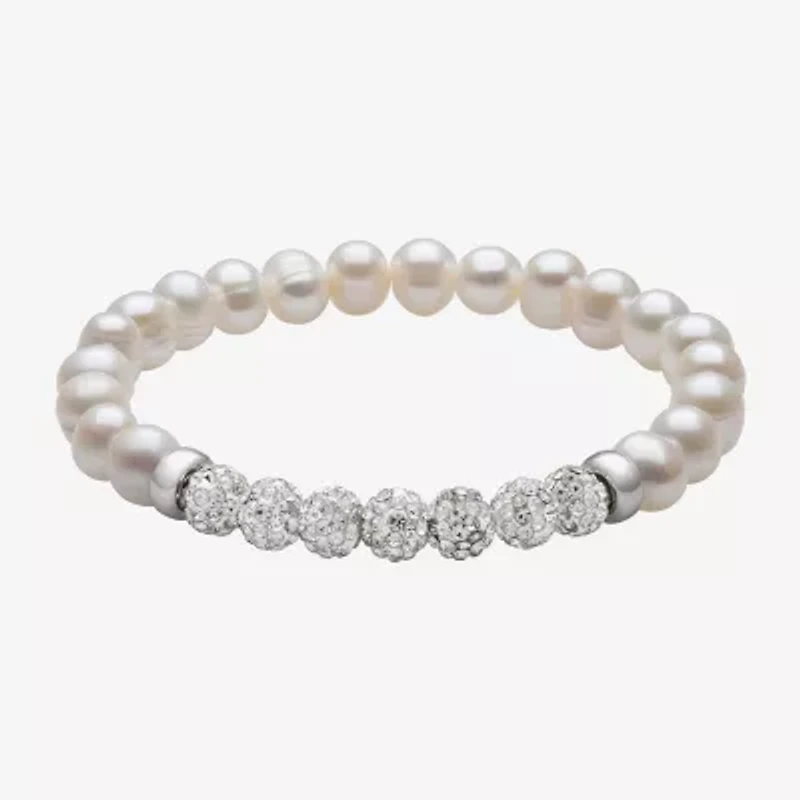 Womens White Cultured Freshwater Pearl Sterling Silver 2-pc. Jewelry Set