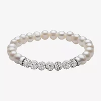 Womens White Cultured Freshwater Pearl Sterling Silver 2-pc. Jewelry Set
