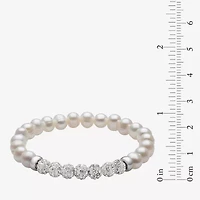 Womens White Cultured Freshwater Pearl Sterling Silver 2-pc. Jewelry Set