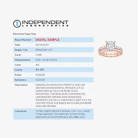 (H-I / SI1-SI2) Signature By Modern Bride Princess Cut Womens 3 CT. T.W. Lab Grown White Diamond 14K Gold Bridal Set