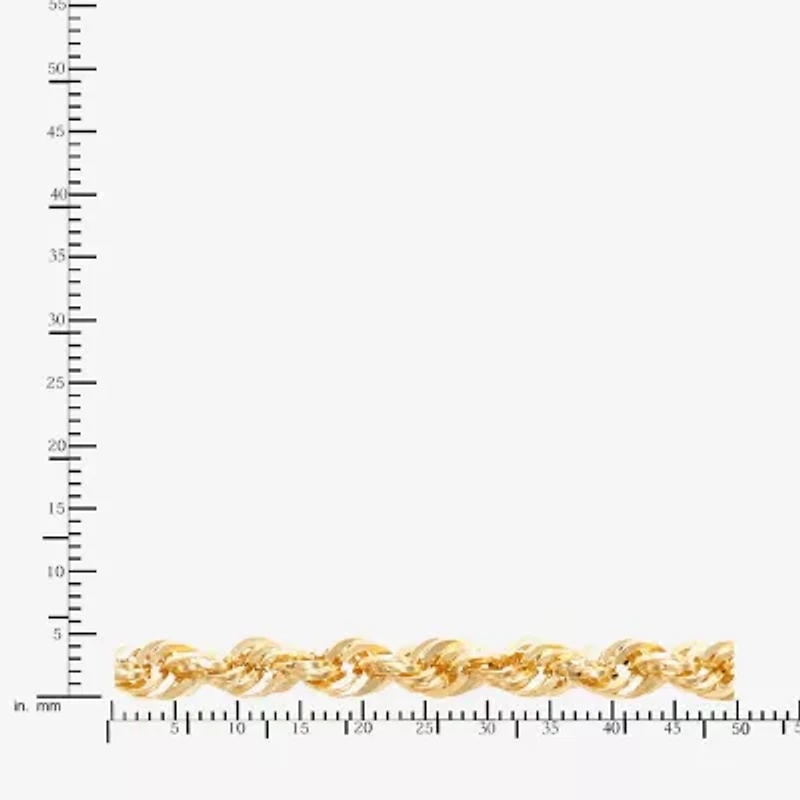 Unisex Adult 14K Gold 24 Inch Rope Chain Necklace