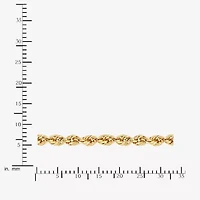 14K Gold 16 - 30 Inch Semi-Solid Sparkle Rope Chain Necklace