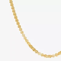 Unisex Adult 10K Gold 18 Inch Fashion Chain Necklace