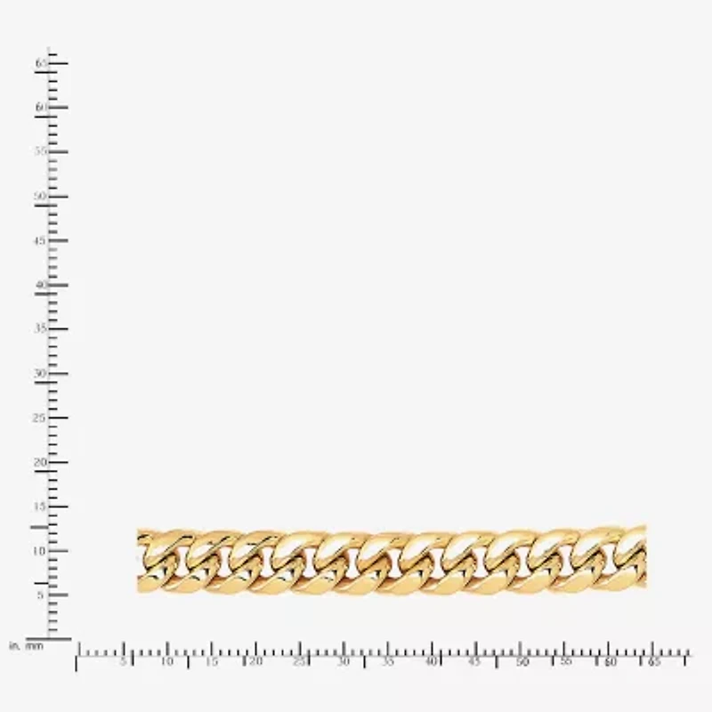 Made in Italy Mens 10K Gold 22 Inch Cuban Chain Necklace