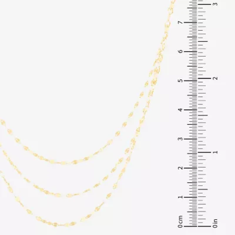 Gold Addiction Womens 14K Gold 17 Inch Link Necklace