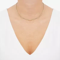 Girls 14K Gold 13 Inch Cuban Chain Necklace