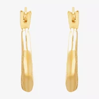 Womens 14K Gold 11.5mm Round Hoop Earrings