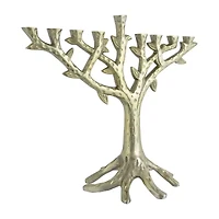 Northlight 11.5" Brass Menorah Candle Holder