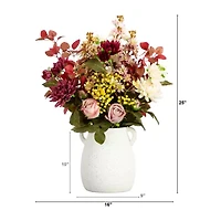 Nearly Natural 25" Mixed Artificial Flowers
