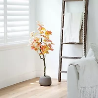 Nearly Natural 4' Orange Maple Artificial Tree