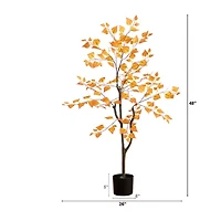 Nearly Natural 4'  Orange Birch Artificial Tree