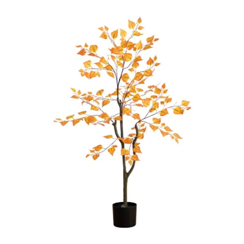 Nearly Natural 4'  Orange Birch Artificial Tree