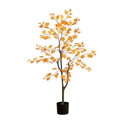 Nearly Natural 4'  Orange Birch Artificial Tree