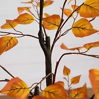 Nearly Natural 4'  Orange Birch Artificial Tree