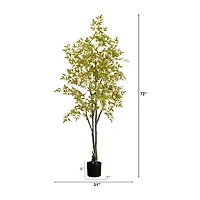 Nearly Natural 6' Green Nandina Indoor Artificial Tree