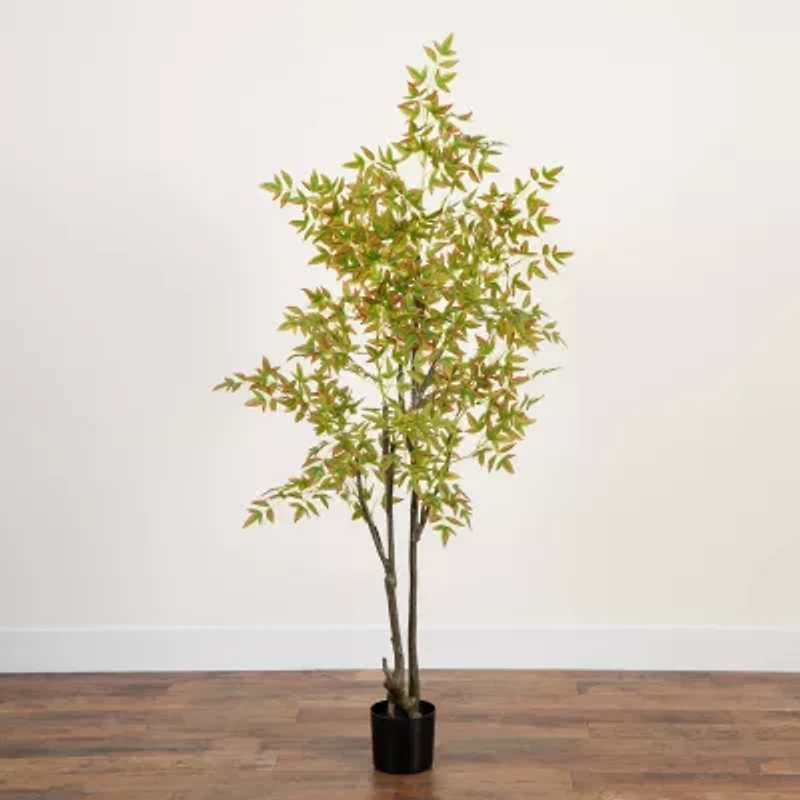 Nearly Natural 6' Green Nandina Indoor Artificial Tree