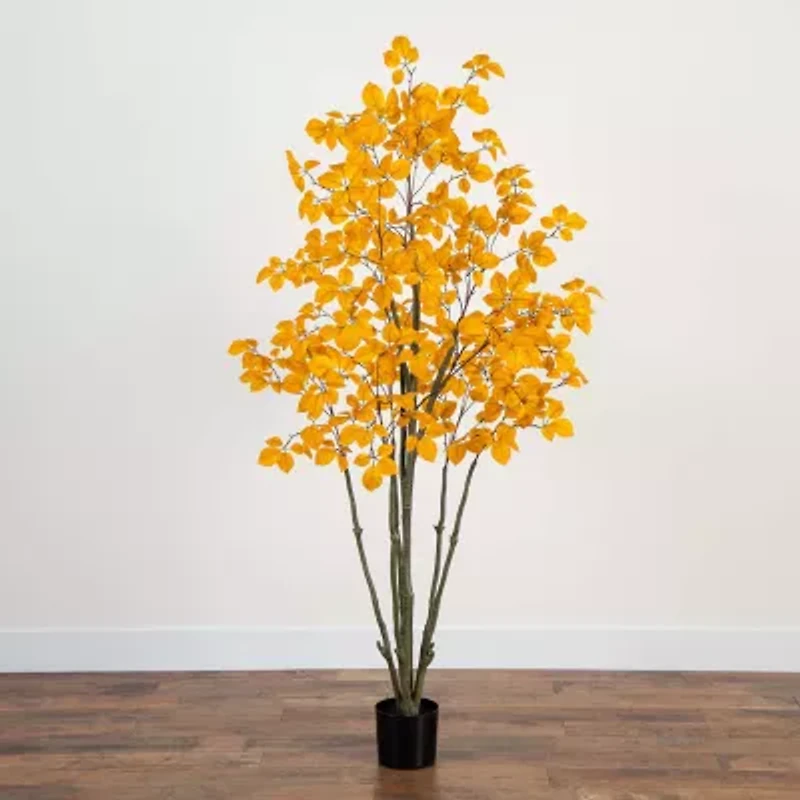 Nearly Natural 6' Orange Oyama Magnolia Artificial Tree