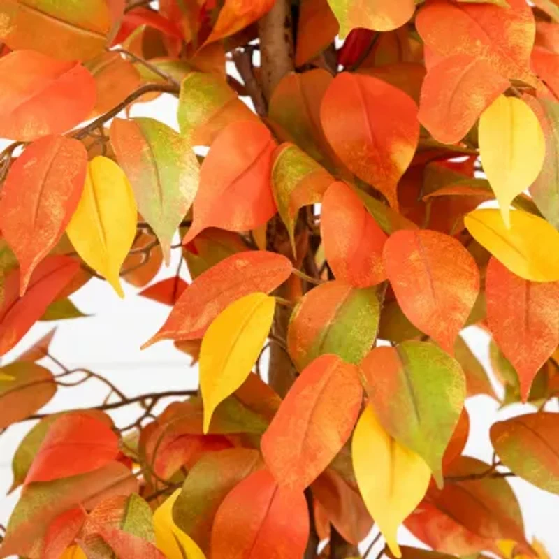 Nearly Natural 3' Orange Ficus Artificial Tree