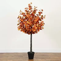 Nearly Natural 6' Orange Maple Artificial Tree