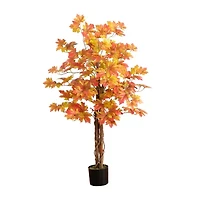 Nearly Natural 4'  Autumn Deluxe Maple Artificial Tree