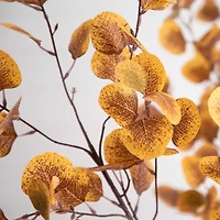 Nearly Natural 9' Orange Autumn Eucalyptus Artificial Tree