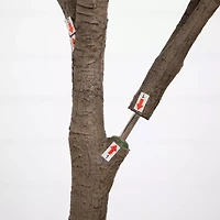 Nearly Natural 9' Orange Autumn Eucalyptus Artificial Tree