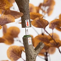 Nearly Natural 9' Orange Autumn Eucalyptus Artificial Tree