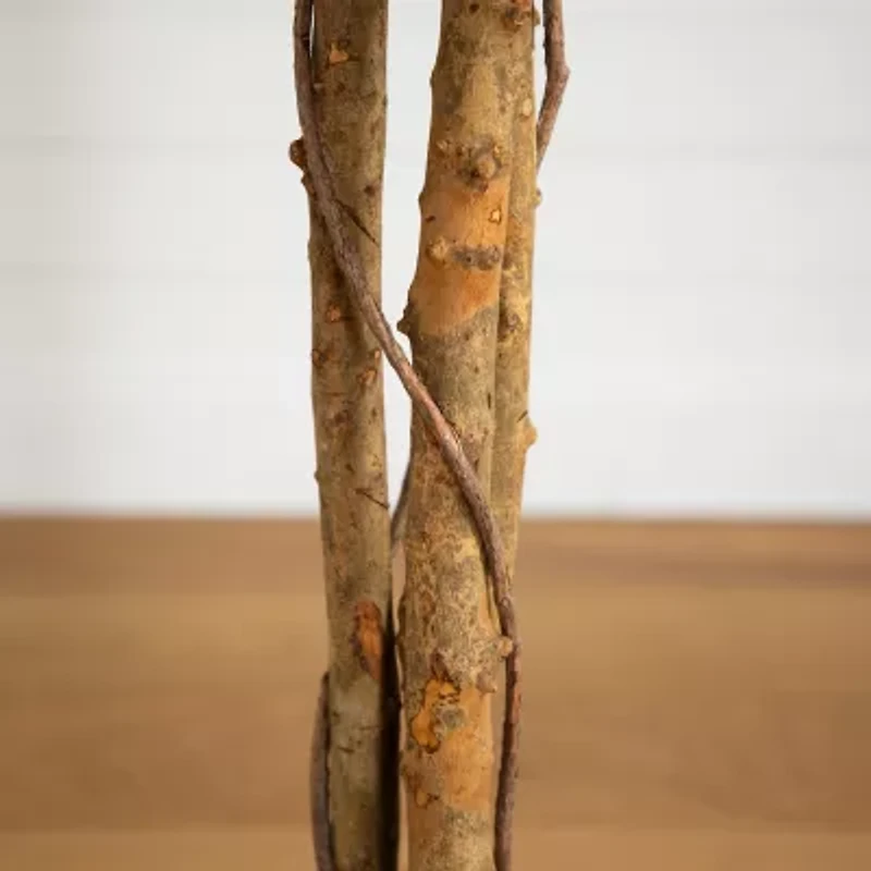 Nearly Natural 8' Orange Autumn Ficus Indoor Artificial Tree