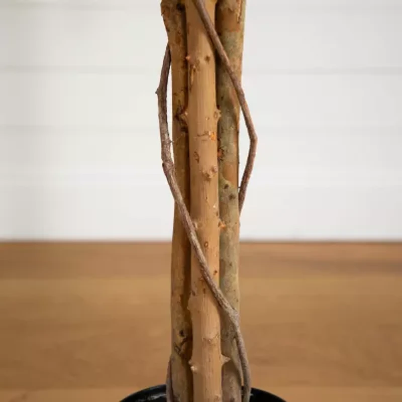 Nearly Natural 9' Orange Autumn Ficus Artificial Tree