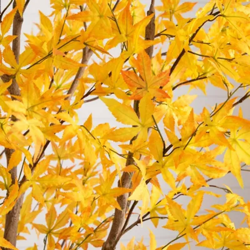 Nearly Natural 9' Yellow Autumn Maple Artificial Tree