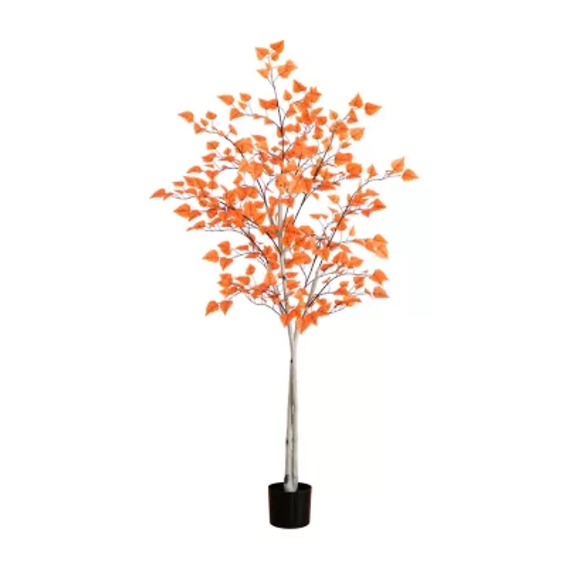 Nearly Natural 6'  Autumn Paper Birch Artificial Tree