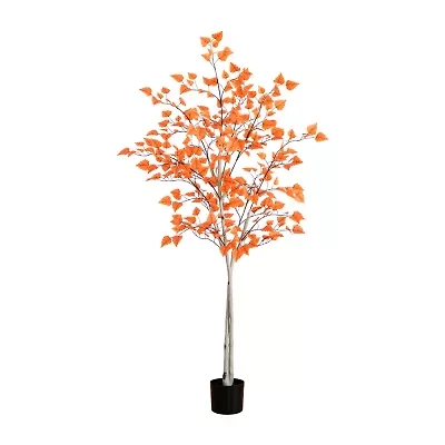 Nearly Natural 6'  Autumn Paper Birch Artificial Tree