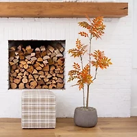 Nearly Natural 5' Orange Minimalist Sumac Artificial Tree