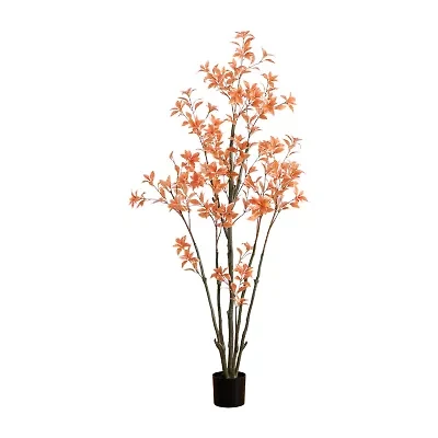 Nearly Natural 6' Orange Pieris Artificial Tree