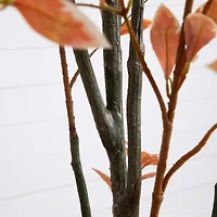 Nearly Natural 6' Orange Pieris Artificial Tree