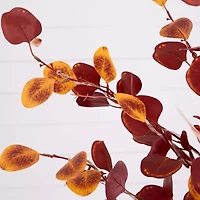 Nearly Natural 4' Orange Prelit Eucalyptus Artificial Tree