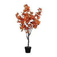 Nearly Natural 4' Orange Smoky Maple Artificial Tree