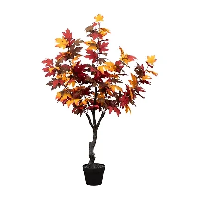 Nearly Natural 4.3' Orange Smoky Maple Artificial Tree