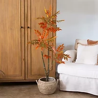 Nearly Natural 4' Orange Sumac Artificial Tree